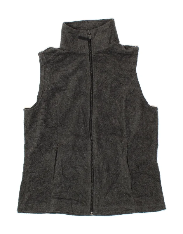 Bargain Bin COLUMBIA Womens Fleece Gilet UK 10 Small Grey Polyester