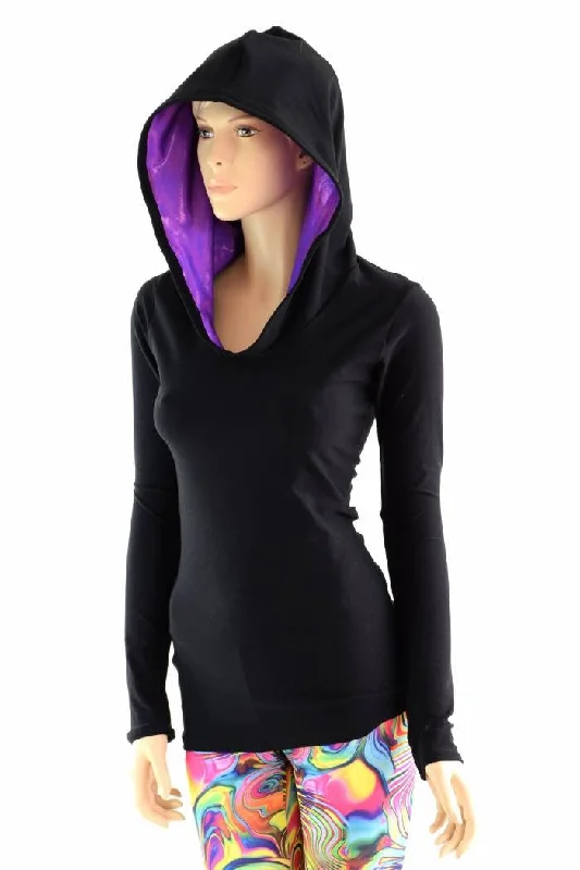 Seasonal Clearance Long Sleeve Black Zen Hoodie