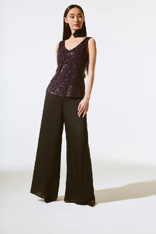 Weekend Offers That Tempt Joseph Ribkoff Signature Sequined Sleeveless Fitted Top