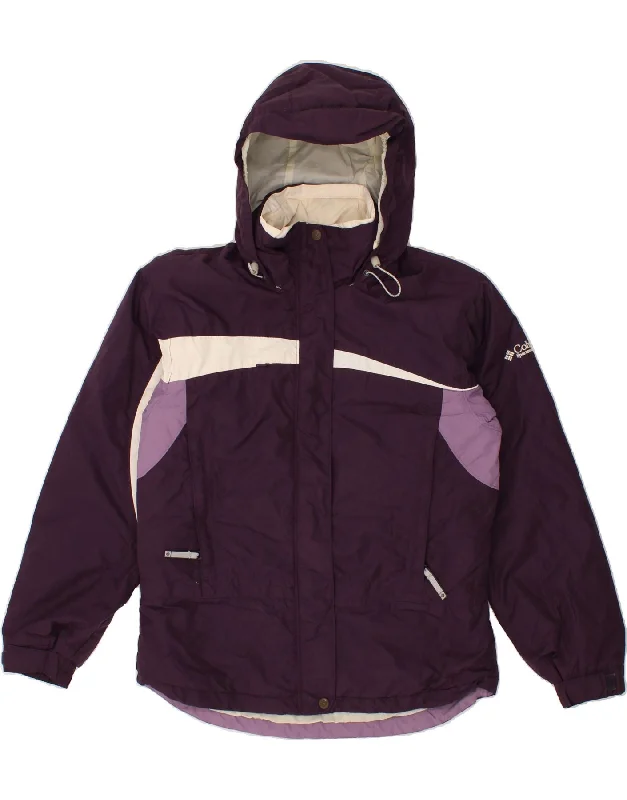Unmissable Offer COLUMBIA Womens Hooded Windbreaker Jacket UK 14 Medium Purple Colourblock Unmissable Offer COLUMBIA Womens Hooded Windbreaker Jacket UK 14 Medium Purple Colourblock