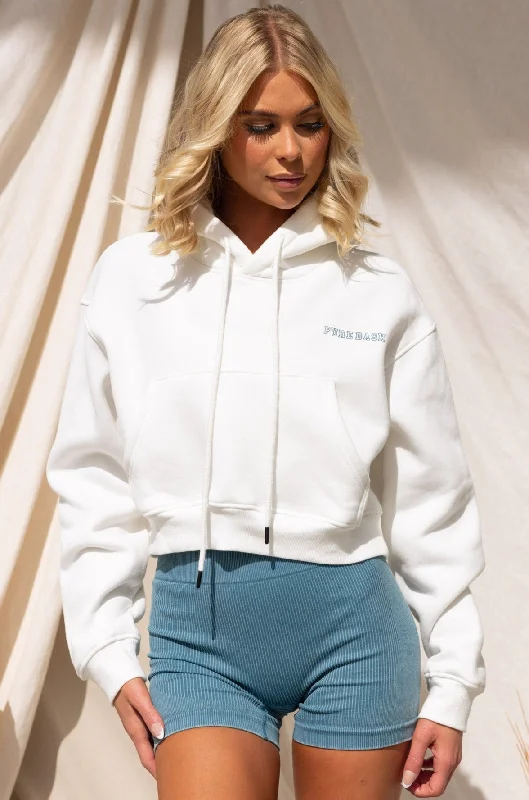 Final Markdown Relax Cropped Hoodie - Ocean