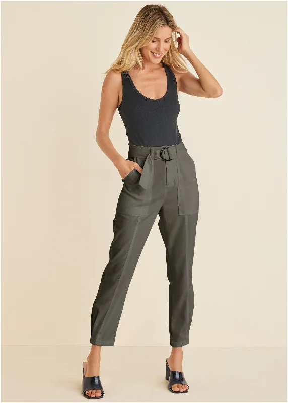 Weekend Savings Galore Relaxed Twill Straight Pant - Olive