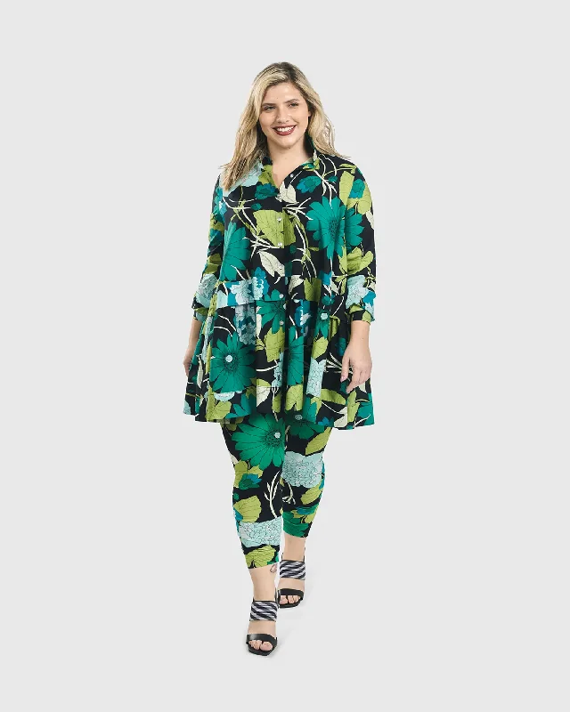 Early Bird Getaway Tunic Blouse, Floral