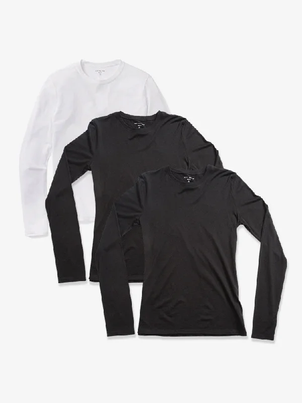 Daily Deals Long Sleeve Crew Tee Marcy 3-Pack