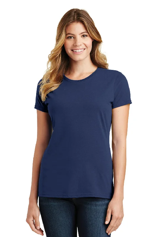 Closeout Port & Company Womens Fan Favorite Short Sleeve Crewneck T-Shirt - Team Navy Blue