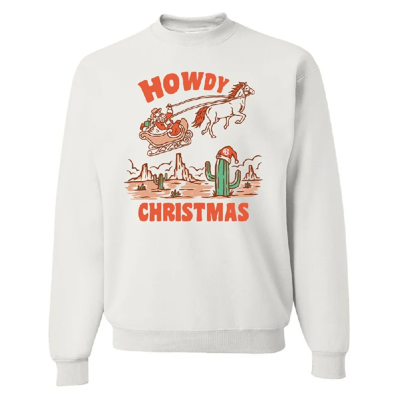 Weekend Discounts to Snag Monogrammed 'Howdy Christmas' Crewneck Sweatshirt
