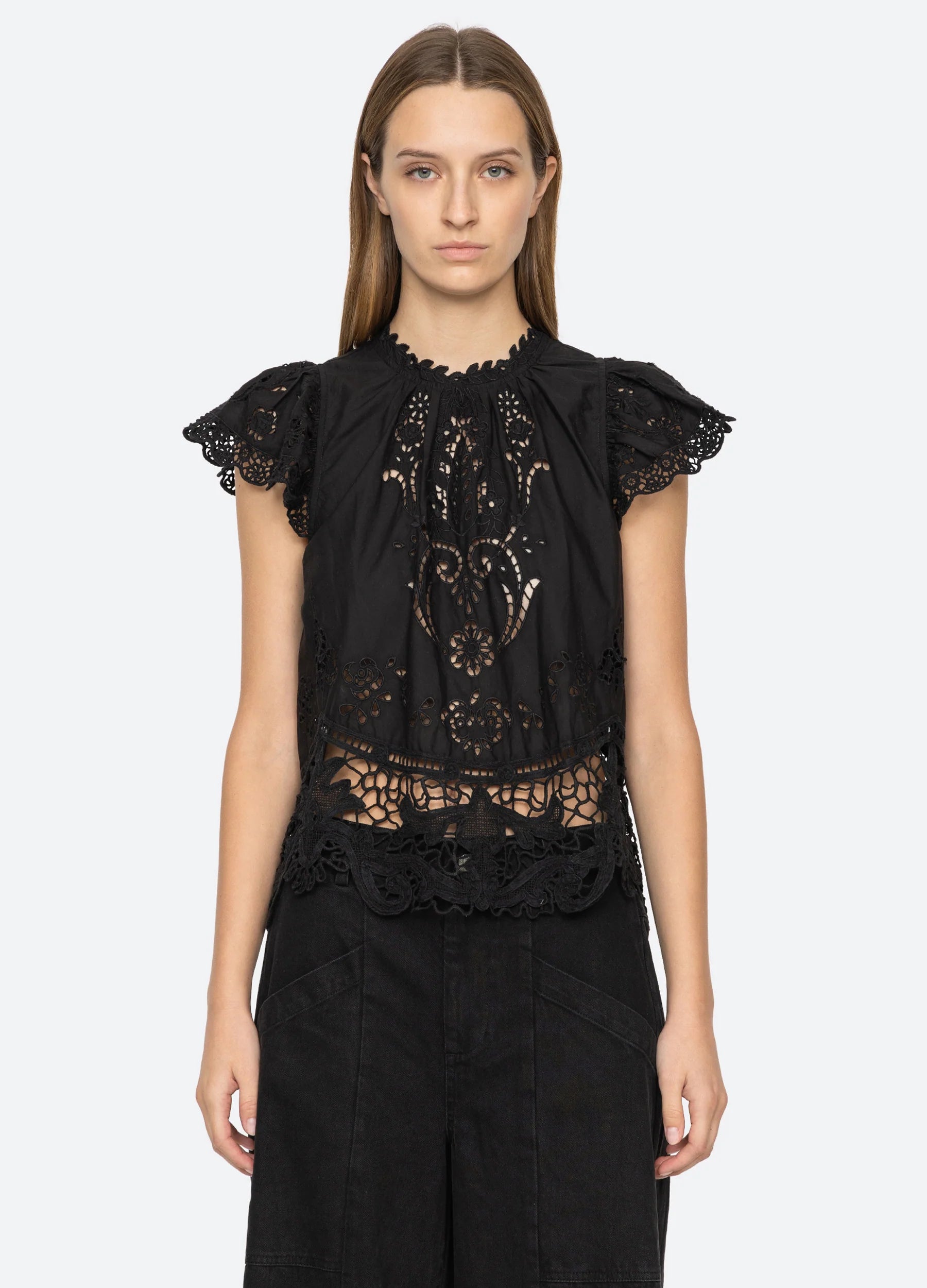 One-Day Only Gianna L/S Top ~ Black