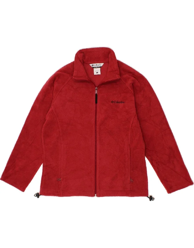 Don't Delay COLUMBIA Womens Fleece Jacket UK 16 Large Red Polyester