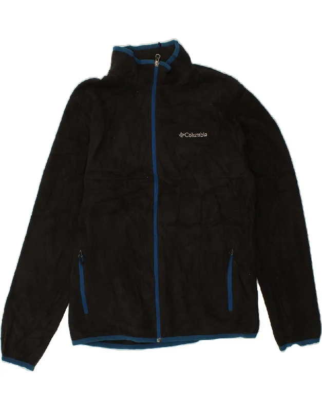 Price Break COLUMBIA Womens Fleece Jacket UK 16 Large Black Polyester