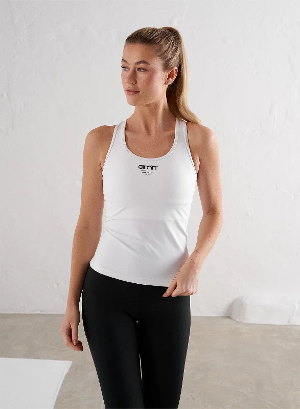 Blowout Sale White Edge Core Racerback Singlet