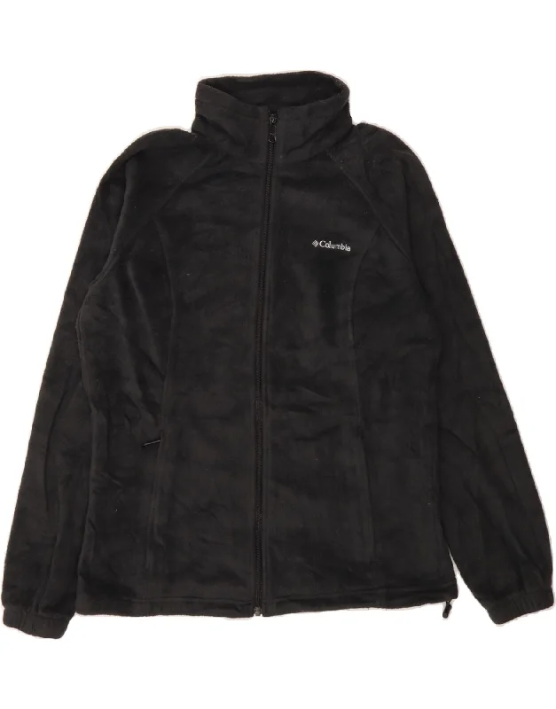 Limited Offer COLUMBIA Womens Fleece Jacket UK 16 Large Black Polyester