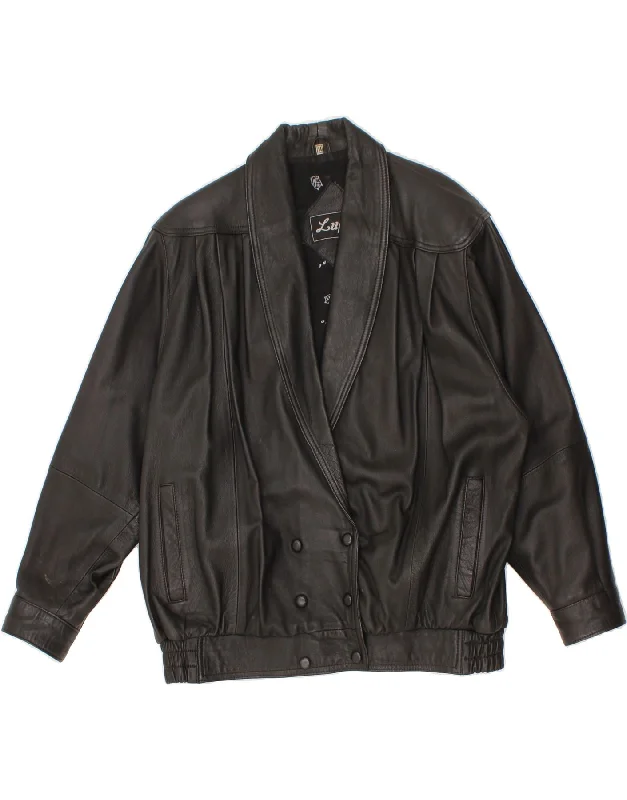 Special Savings LUPO Womens Leather Jacket UK 14 Large Black Leather