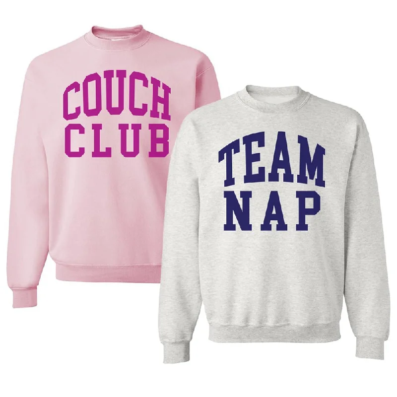 Savings Galore 'Team Nap/Couch Club' Crewneck Sweatshirt