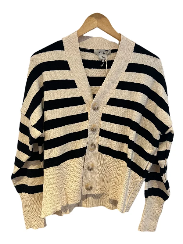 Weekend Bargains Await You Samantha Striped Long Sleeve Cardigan