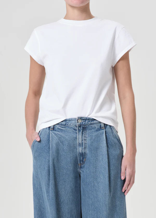 Closeout Bryce Cap Sleeve Tee ~ White