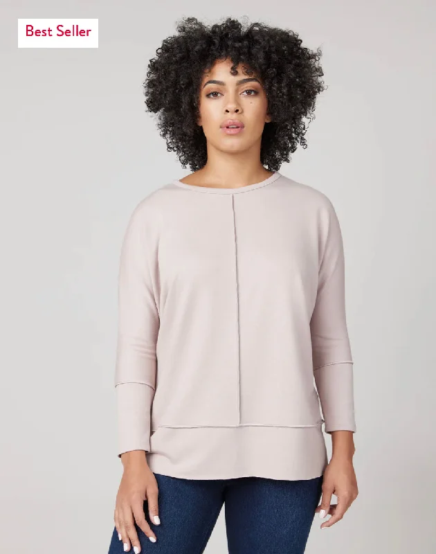 Weekend Bargains to Savor Perfect Length Top, Dolman 3/4 Sleeve in Oat