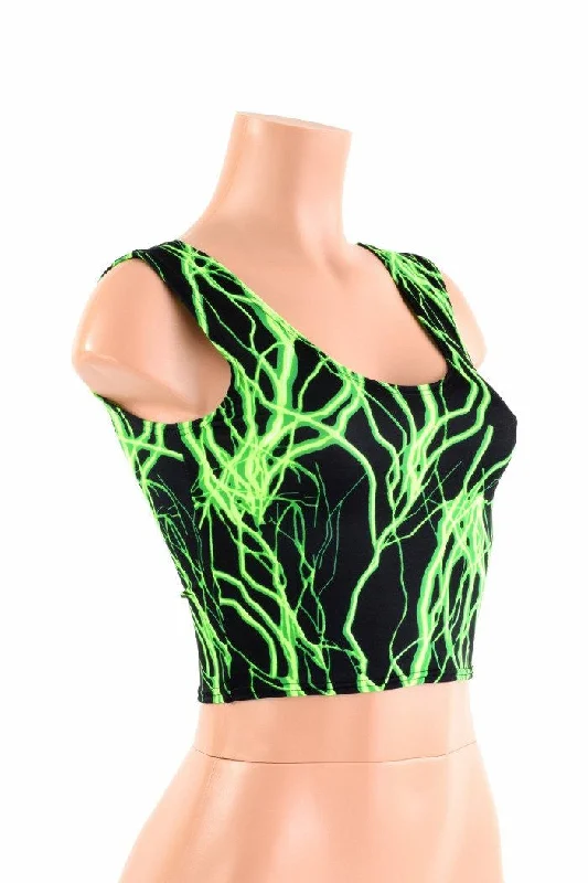 Price Rollback Green Lightning Crop Tank