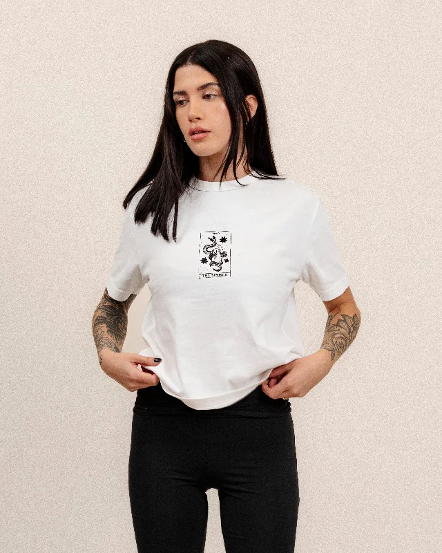 Unwind with Weekend Discounts Sinners Tarot T-shirt - Off White