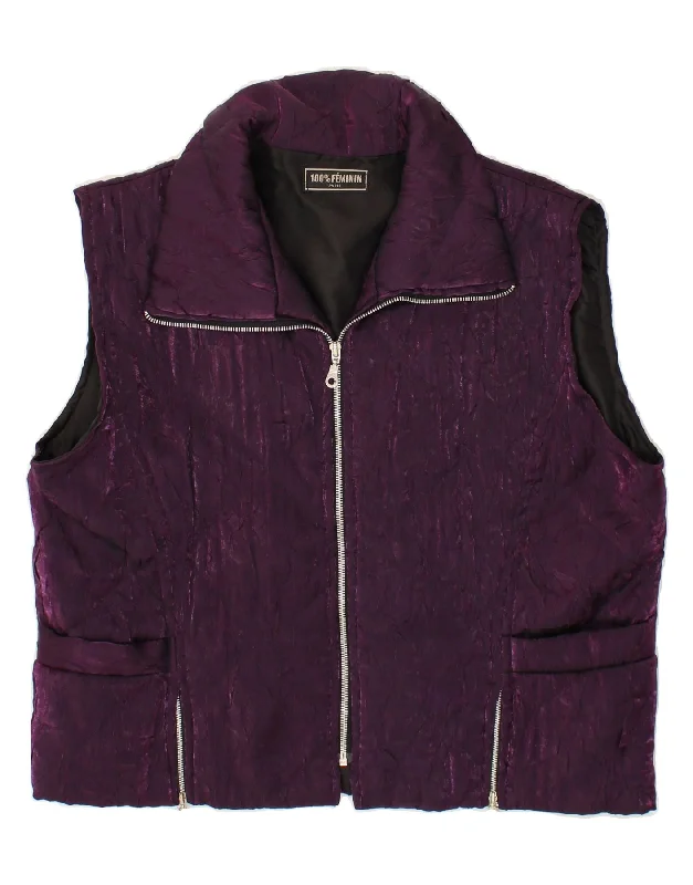 Today Only VINTAGE Womens Padded Gilet UK 16 Large Purple