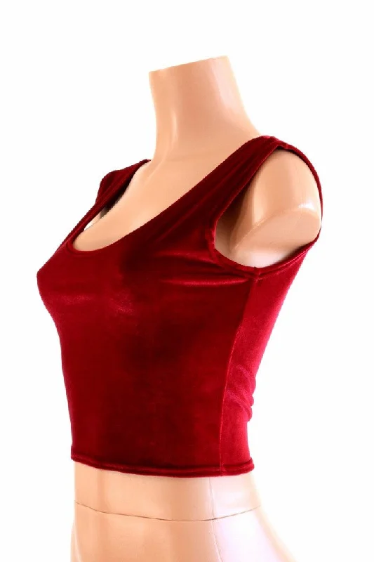 Act Now Red Velvet Tank Crop