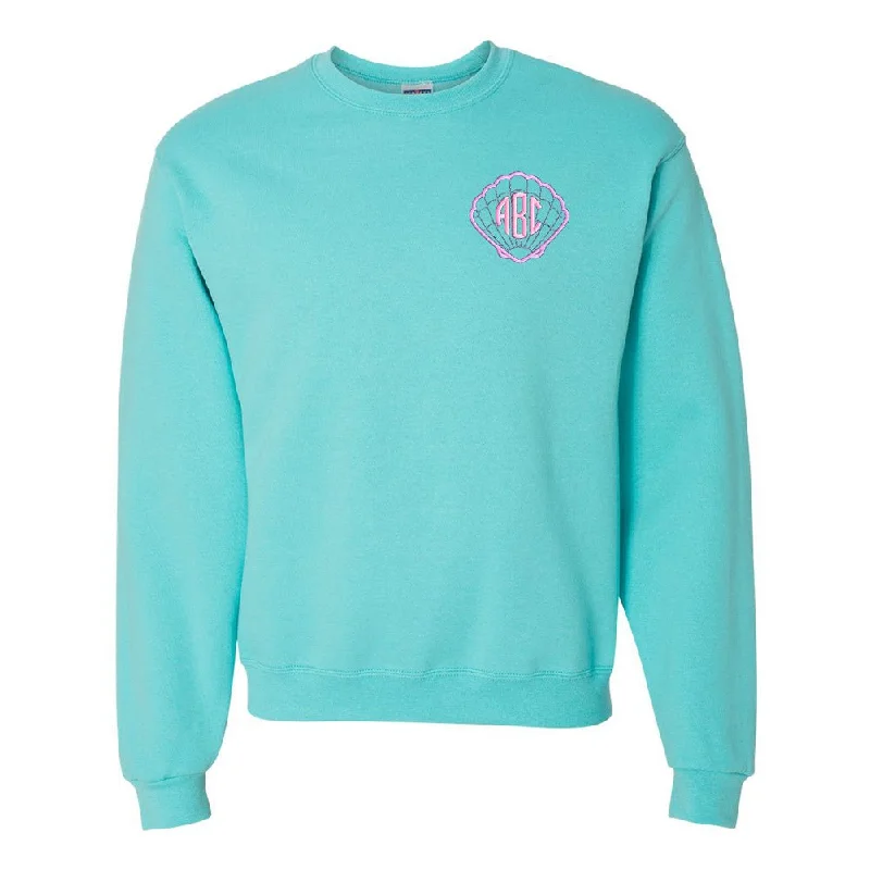 Weekend Deals You Can't Resist Monogrammed Seashell Crewneck Sweatshirt