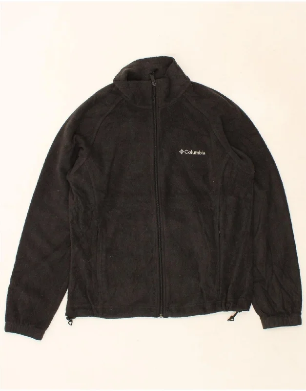 Special Price COLUMBIA Womens Fleece Jacket UK 14 Medium Black Polyester