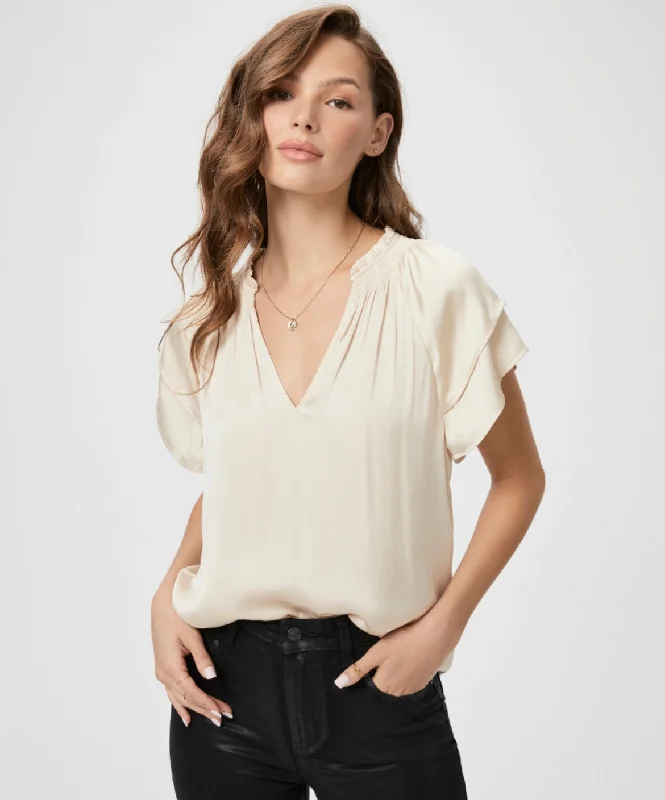 Year-End Sale Ally Top - Ecru