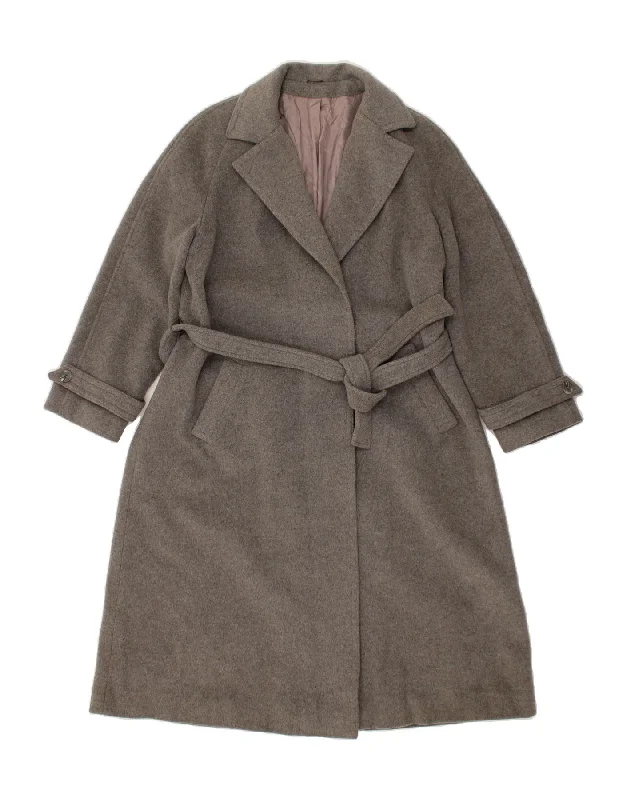 Extra Discounts VINTAGE Womens Overcoat UK 16 Large Grey Cashmere