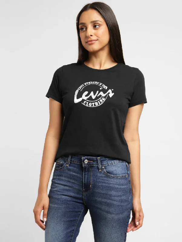 Weekend Deals That Sizzle Women's Brand Logo Crew Neck T-shirt