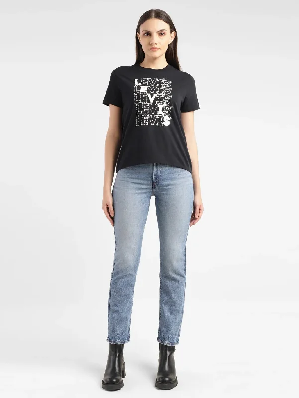 Weekend Deals That Excite Women's Graphic Crew Neck T-shirt