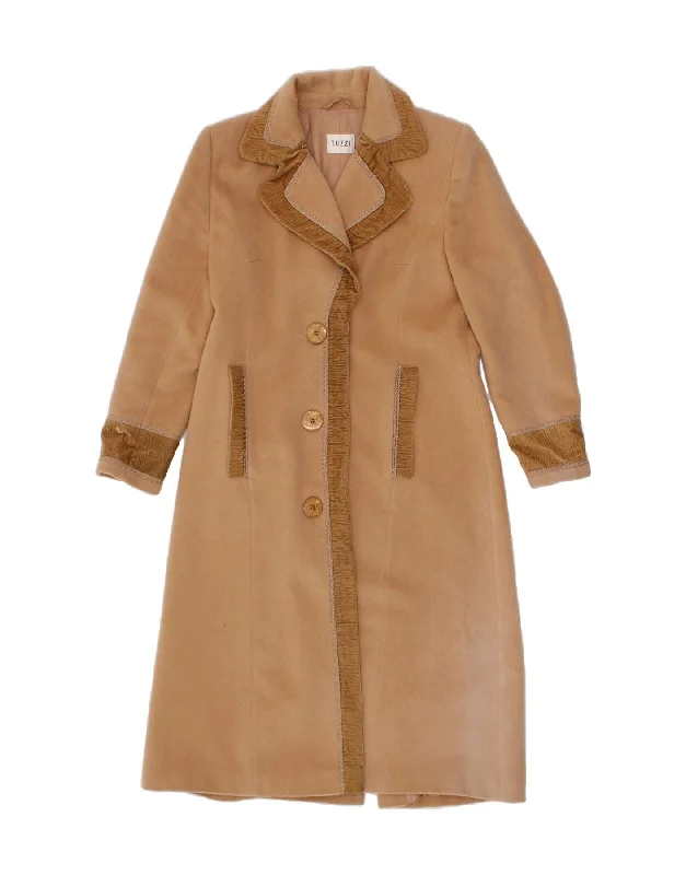 Price Drop TUZZI Womens Overcoat UK 16 Large Brown Wool