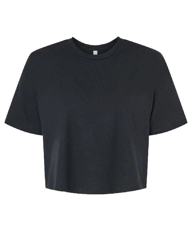 Inventory Reduction Womens Jersey crop tee | Black