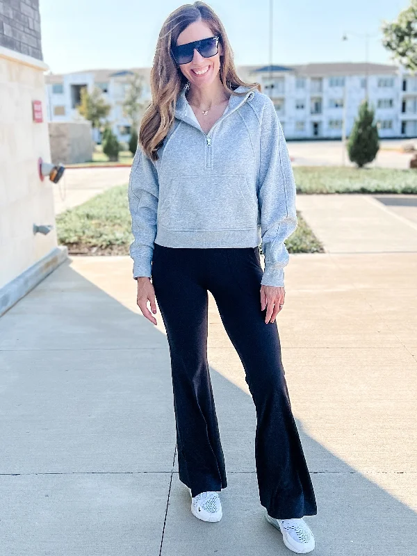 Weekend Shopping Made Better Sammy Cropped Quarter Zip Hoodie