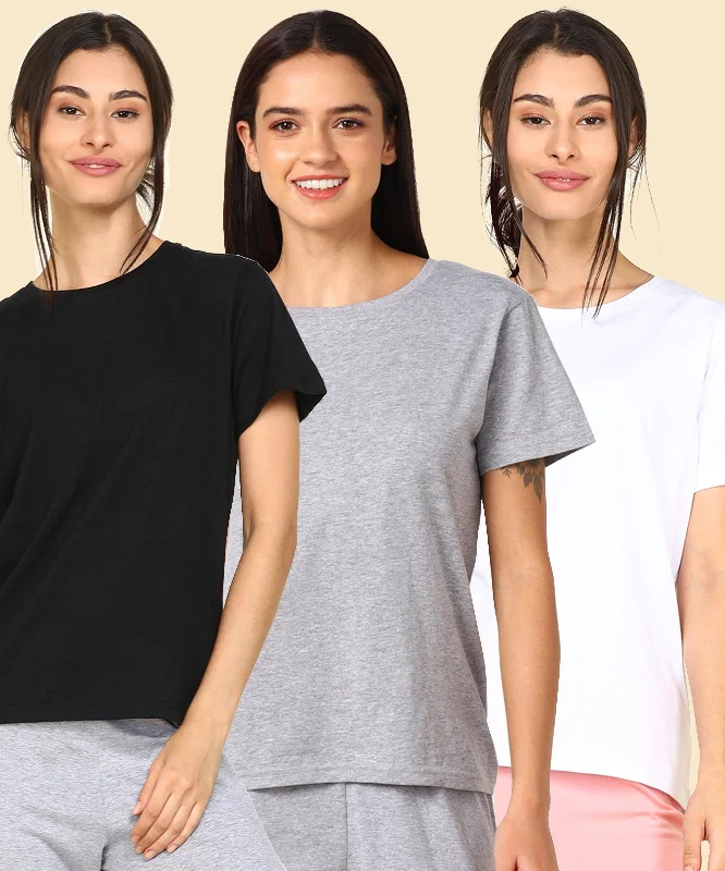 Limited Supply Young Trendz Womens Regular Fit Combo Solid Tshirt