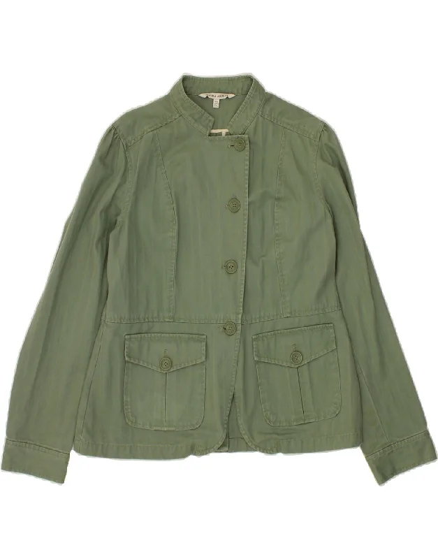 Overstock LAURA ASHLEY Womens Utility Jacket UK 16 Large Green Cotton