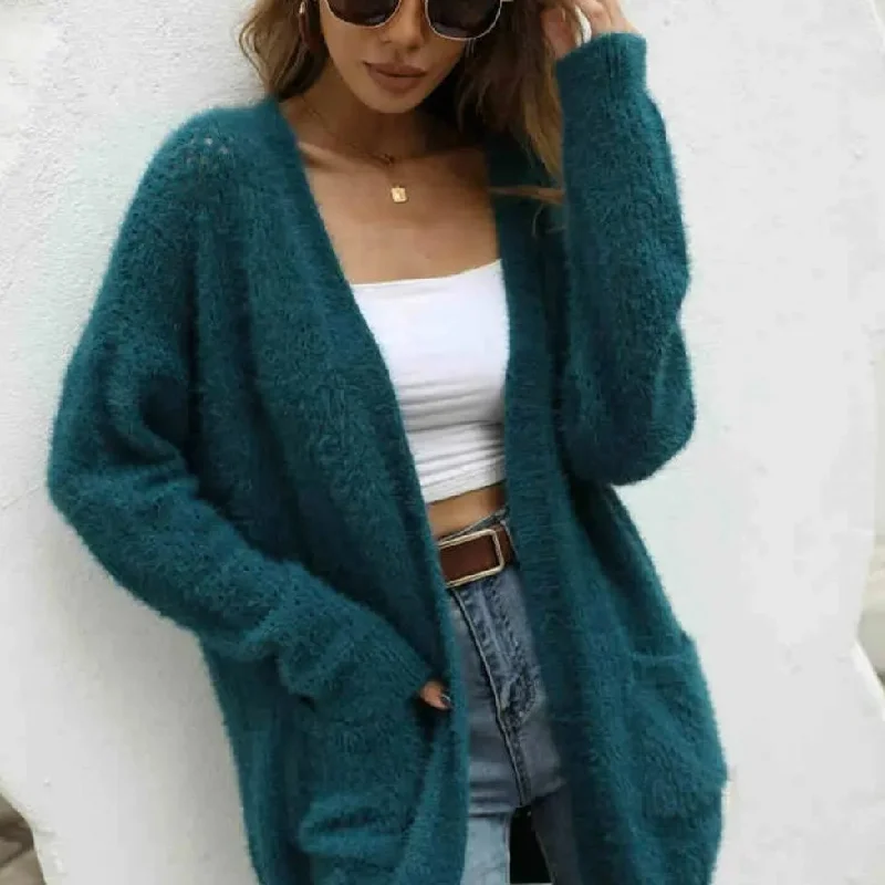 Online Only Fuzzy Eyelash Cardigan