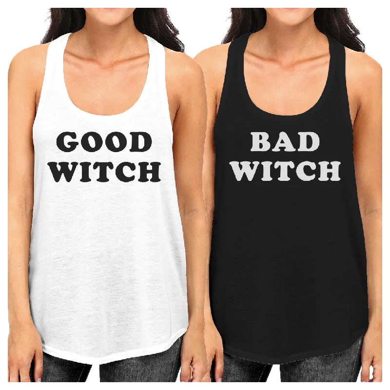 Fantastic Offers Good Witch Bad Witch BFF Matching White and Black Tank Tops