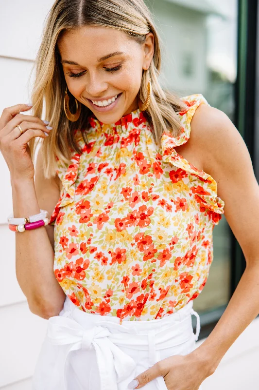 Limited Time Offer It's All For You Red Ditsy Floral Tank