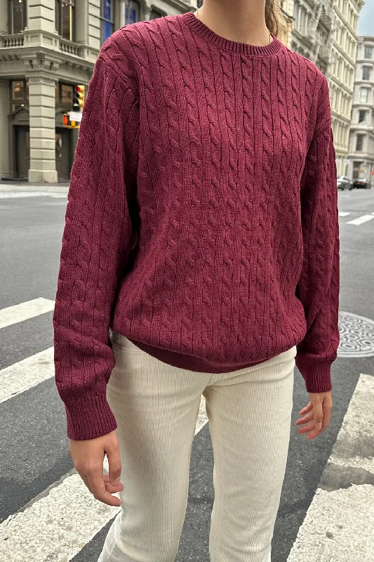 Mega Sale Brianna Cotton Cable Knit Sweater