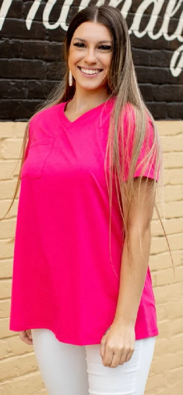 Markdown Madness Neon Pink Short Sleeve