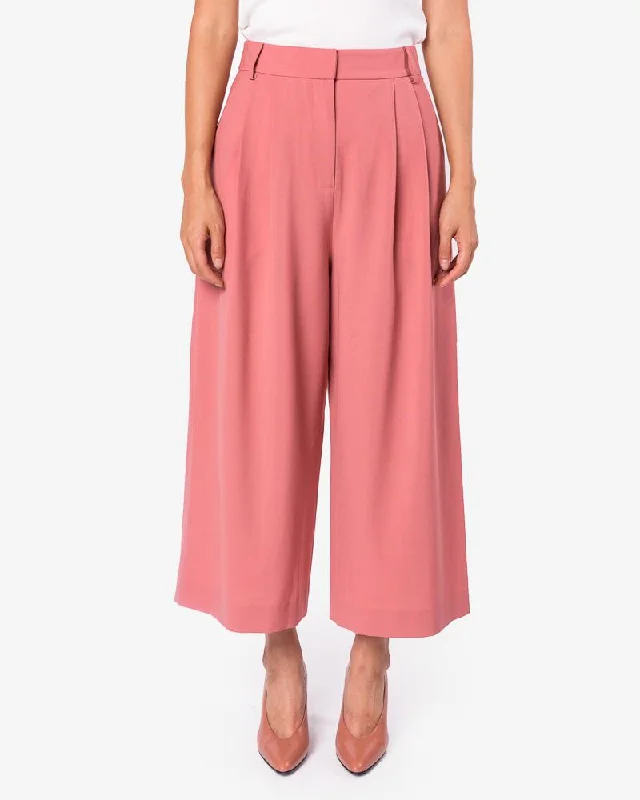 Best Seller Tropical Wool Crop Pant in Blush Rose
