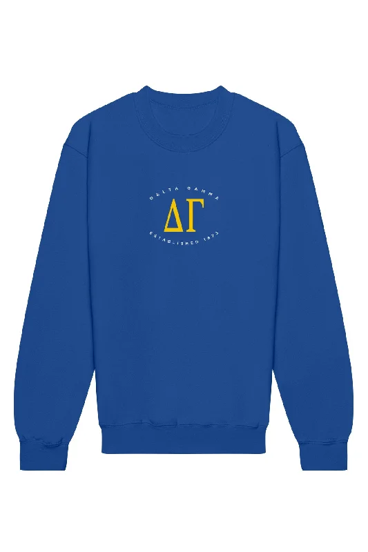 Weekend Discounts to Enjoy Delta Gamma Emblem Crewneck Sweatshirt