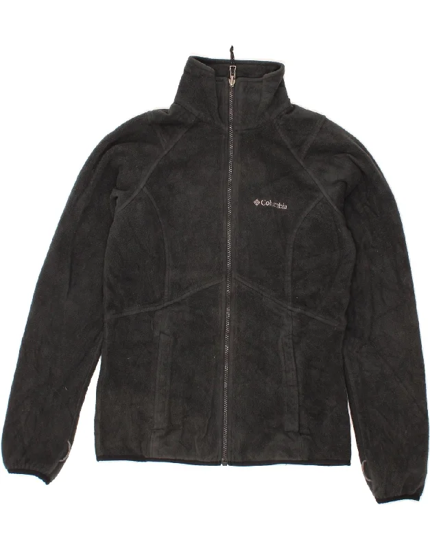 Reduced Prices COLUMBIA Womens Fleece Jacket UK 10 Small Black Polyester