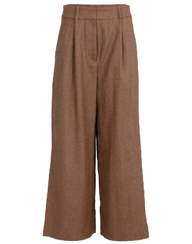 Price Cut Calf Slit Cropped Pant
