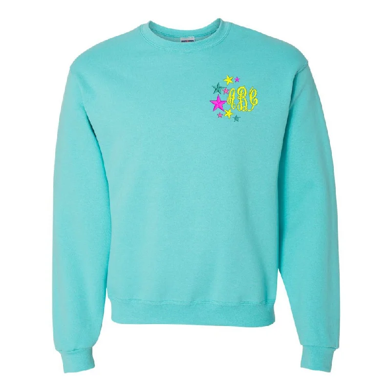 Instant Deal Monogrammed Stars Crewneck Sweatshirt