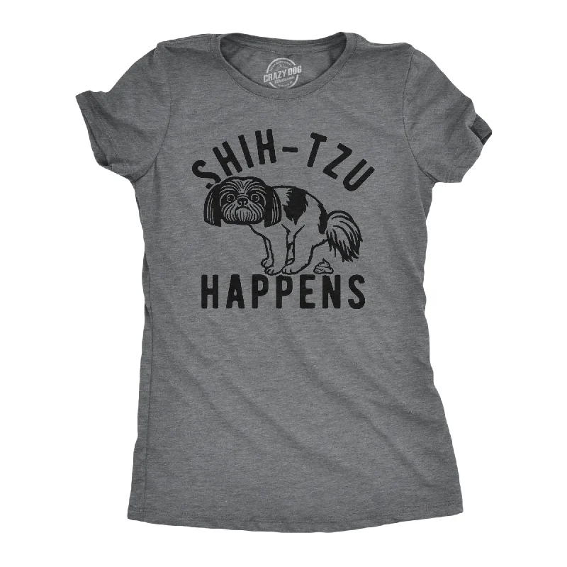 Deep Discounts Shih Tzu Happens Women's T Shirt