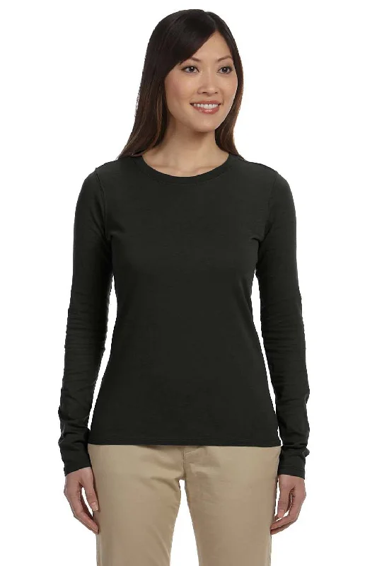 Great Deal Econscious Womens Long Sleeve Crewneck T-Shirt - Black