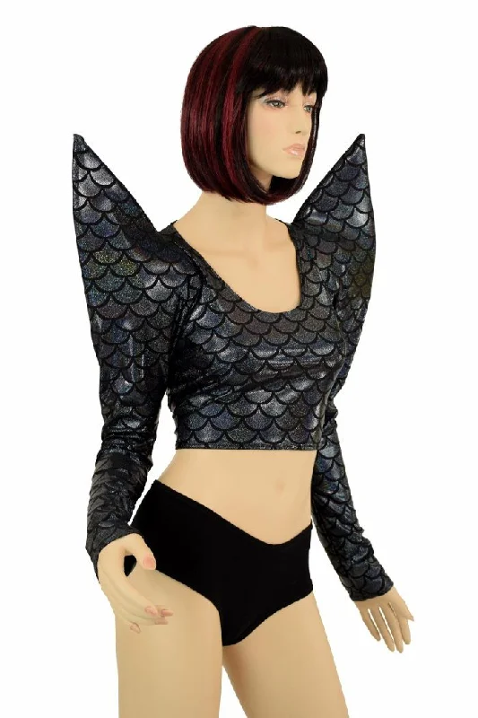 Weekend Bargains to Sizzle Black Dragon Mega Sharp Shoulder Crop