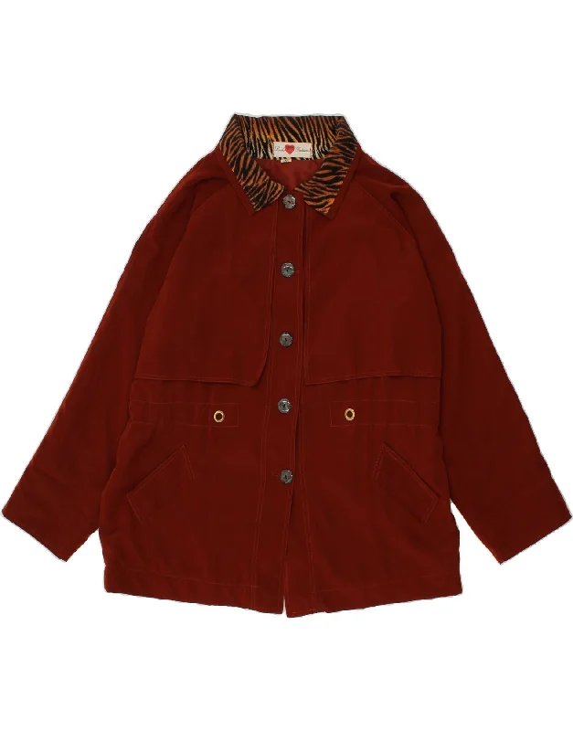 Exclusive Access VINTAGE Womens Bomber Jacket UK 16 Large Maroon Animal Print Viscose Exclusive Access VINTAGE Womens Bomber Jacket UK 16 Large Maroon Animal Print Viscose