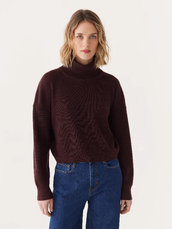 Weekend Bargains to Enjoy The Merino Turtleneck Sweater in Dark Brown